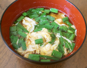 3分で簡単♡とろ〜りニラたま味噌汁