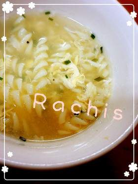 早ゆでマカロニで簡単スープ♡