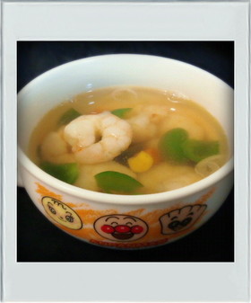 ■糖質制限■エビピラフ味スープ簡単ランチ