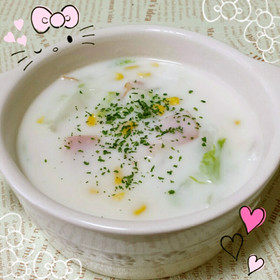 1人分♡簡単♡白菜♡クリームシチュー♪