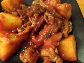 豚肉とじゃがいものケチャップソテー☆