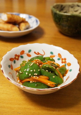 お弁当に☆ピーマンと人参の照り焼き