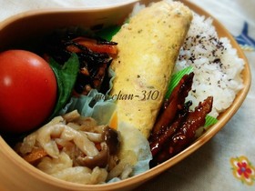 ミニサイズのオムレツ＊お弁当にも♪レンジ