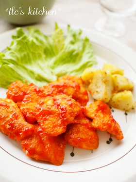 ＊簡単！鶏胸肉のケチャップ炒め＊