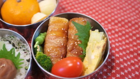 豆腐の豚バラ肉巻き☆照り焼き味