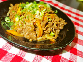 主人が愛する焼肉マヨ炒め～牛肉Ver．