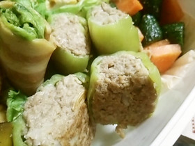 お弁当にも♡レンジで簡単ピーマンの肉詰め