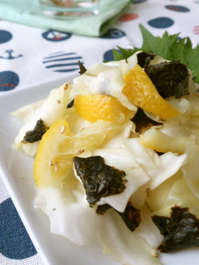 塩レモンで♪キャベツの海苔ごまサラダ