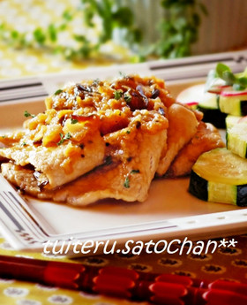 ＊秋：すりおろし梨で豚肉ソテー＊