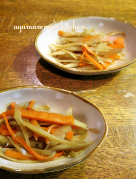 ごぼうと人参の甘酢✿きんぴら