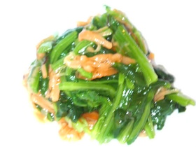 ほうれん草のなめたけ和え
