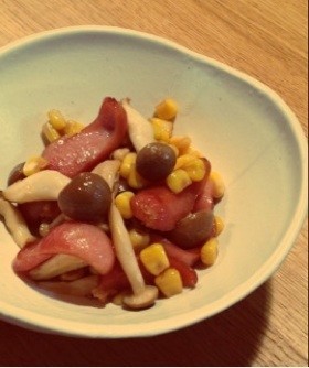 バター醤油でブナシメジ炒め