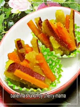 お弁当のおかず★人参と薩摩芋の塩きんぴら