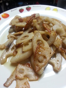 レンコンの炒め物☆ごま油＆オイスター！