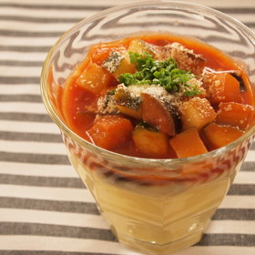 ラタトゥイユ風ソースのせポテトクリーム♪