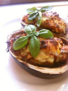 とろ～り☆米ナスのミートソースグラタン♪