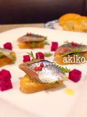 手作りしめさんまのオリーブオイル漬け