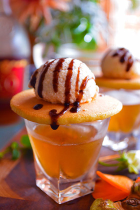 カキとリンゴとシナモンのフルブラアイス