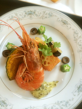 海老とサーモンでおもてなし♪