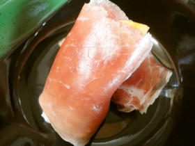 柿と生ハムのオードブル