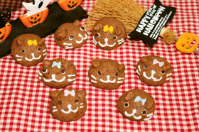 ハロウィン☆黒猫のクッキー(=^・^=)