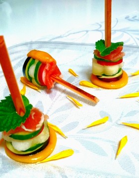 冷蔵庫の余り野菜で♪おしゃれなピンチョス