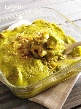 ピスタチオ色♪かぼちゃクリーミーグラタン