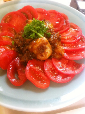 海老の甘辛挽肉炒め