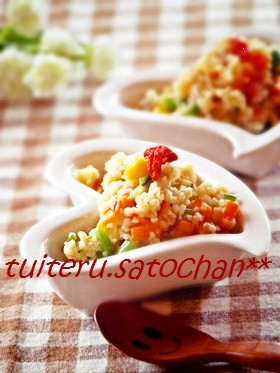 ＊昆布茶バターDE野菜のクスクス＊