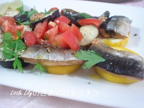 秋刀魚と野菜のグリル