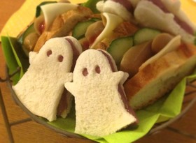 ハロウィン☆紫芋のオバケサンド