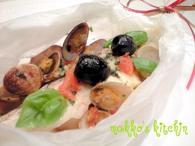 レンジで！絶品♪鯛のアクアパッツァ風