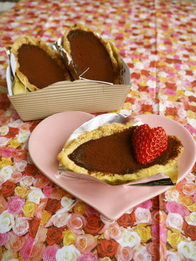 しっとりサクサク♡生チョコ風タルト