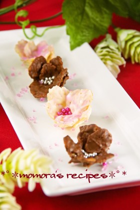 バレンタイン友チョコにも♡簡単可愛いお花