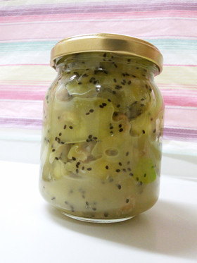 ゴロゴロ☆りんごとキウイの胡桃入りジャム