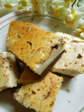 バレンタイン＊二層のベイクドチーズチョコ