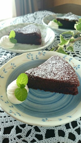 おやつに☆しっとり濃厚ガトーショコラ★