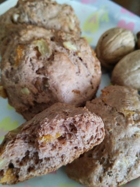 朝食＊ブランチ！胡桃･金柑スコーン♪