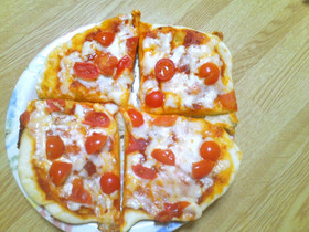 ｈｂとフライパンで☆さくふわ♡本格ピザ♪