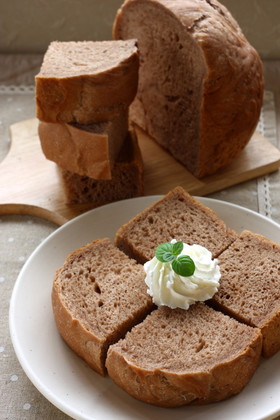 HBで自家製酵母食パン（ココア）