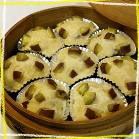 さつまいも♡はちみつ♡蒸しパン♪