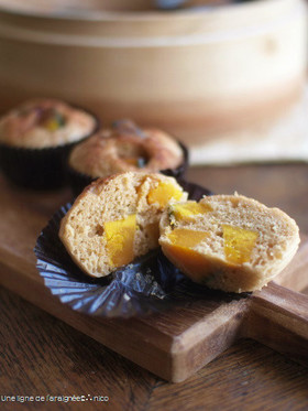 南瓜のシナモンメープル蒸しパン。