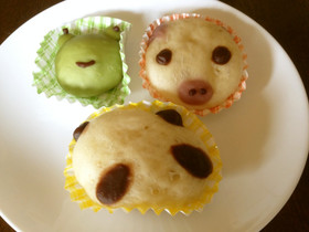 白神こだま酵母のアニマル蒸しパン