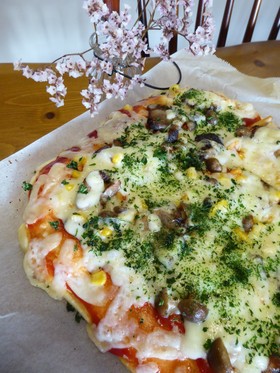 トースターで♪ふんわりおからパンピザ♡