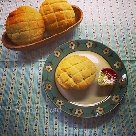 とっても簡単♪黒糖メロンパン