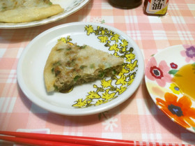 もやしとニラの簡単餃子風♪もちもちパリ☆