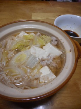 豚と白菜の一人鍋