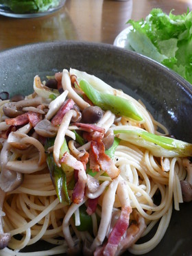 長ネギのペペロンチーノ