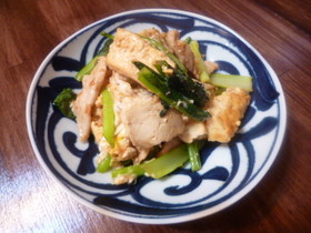 小松菜と豆腐のオイスター炒め♪