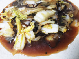 白菜とキクラゲの甘酢あん